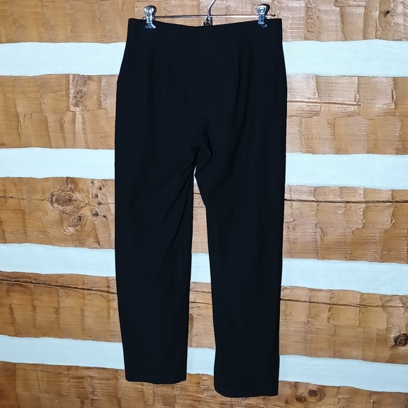 Eileen Fisher washable packable stretch crepe pull on pant black minimalist PM - Picture 6 of 8